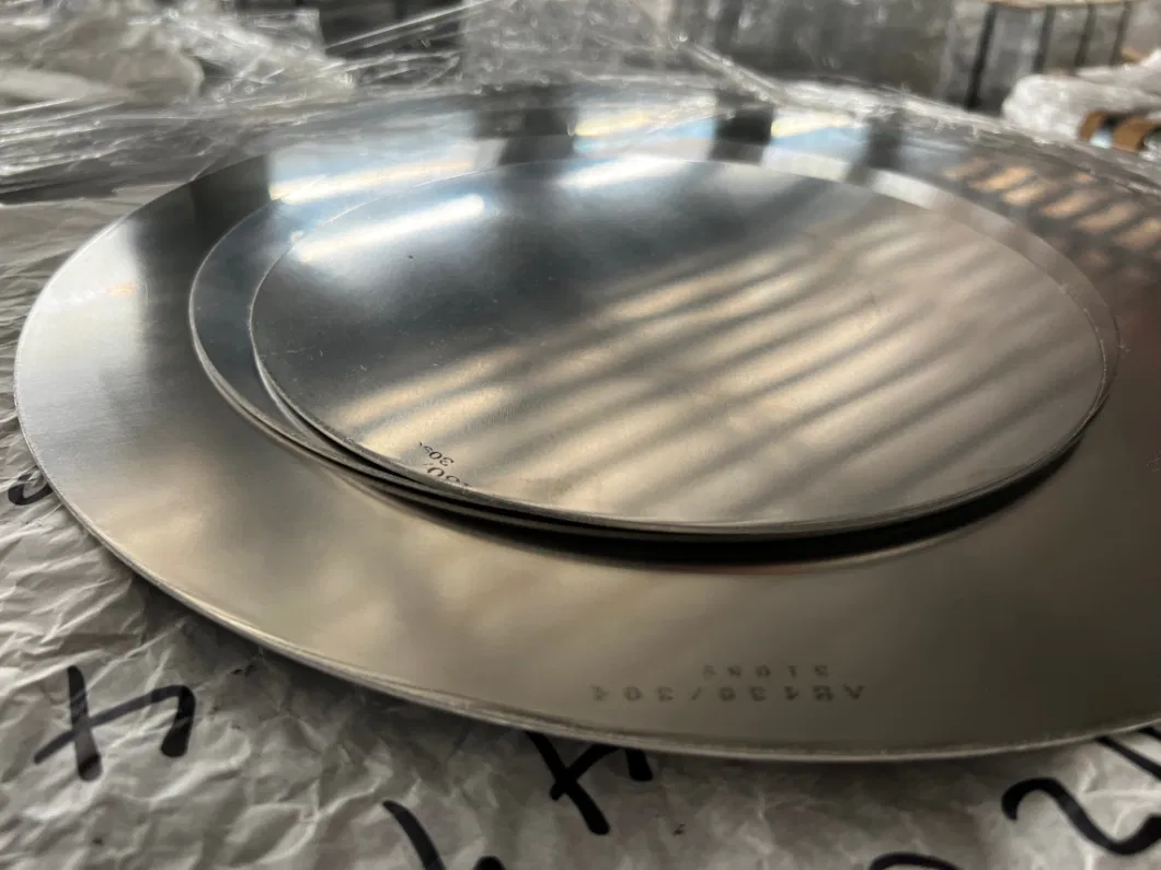 Professional Manufacturer Tri Ply Circle Clad Metal 304/316/430/439/201 Stainless Steel 1050 Aluminum for Cookware Disc